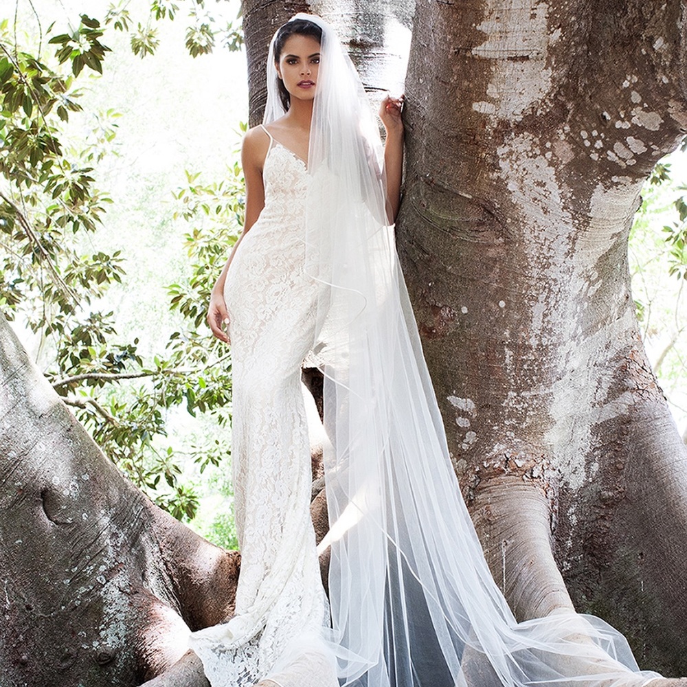 Toni Federici - Morgan Satin Trim Chapel Veil